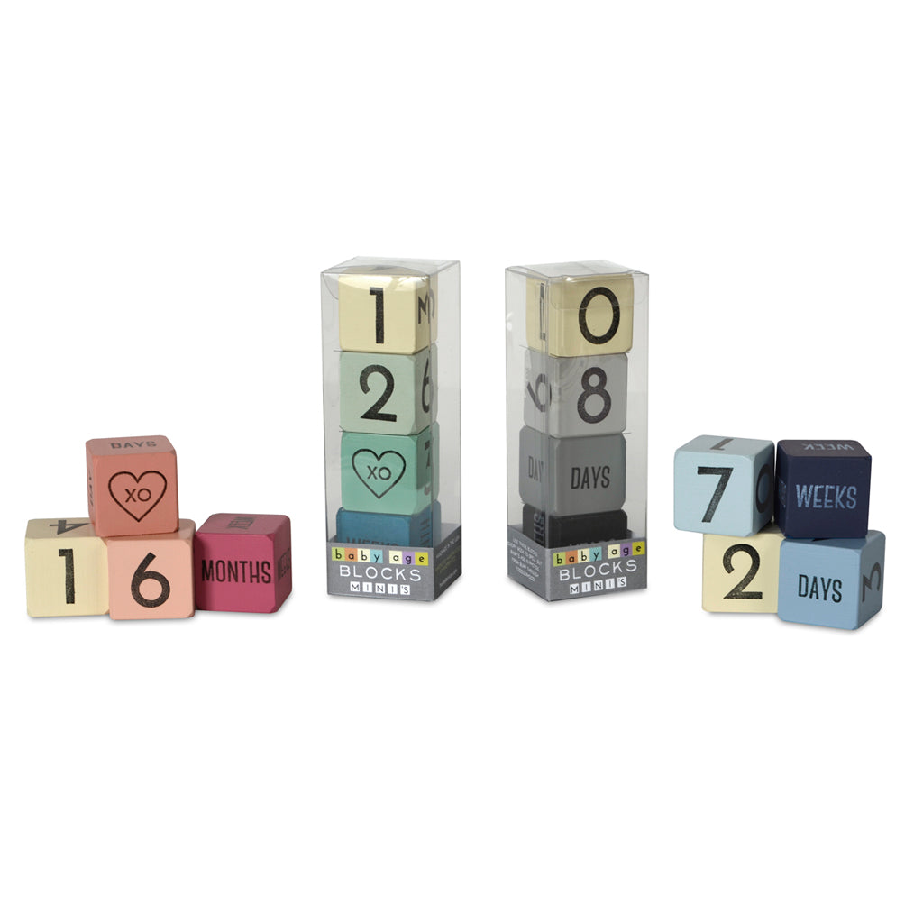 age blocks - set of 4 minis (four color options) - Tree by Kerri Lee