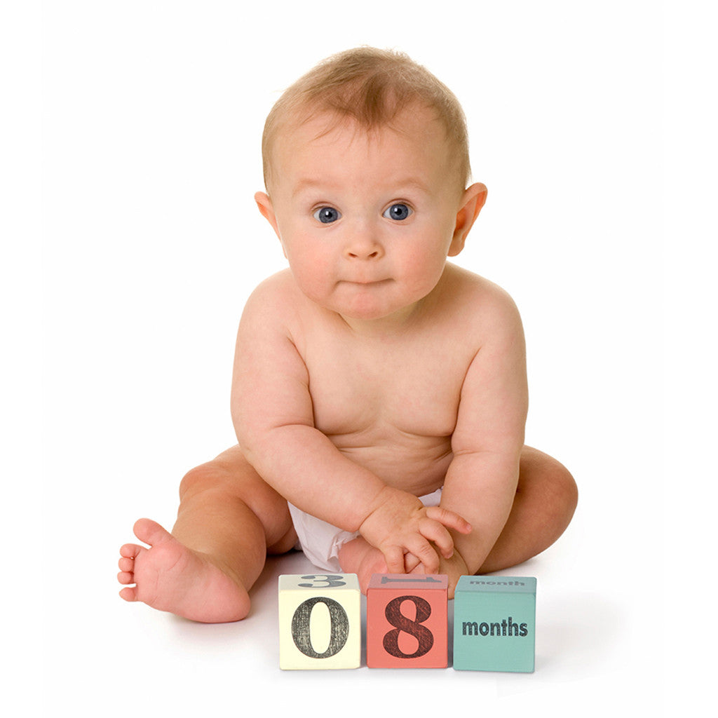 baby age blocks - set of 3 (five color options) - Tree by Kerri Lee