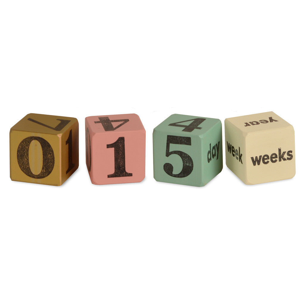 baby age blocks - set of 4 (three color options) - Tree by Kerri Lee