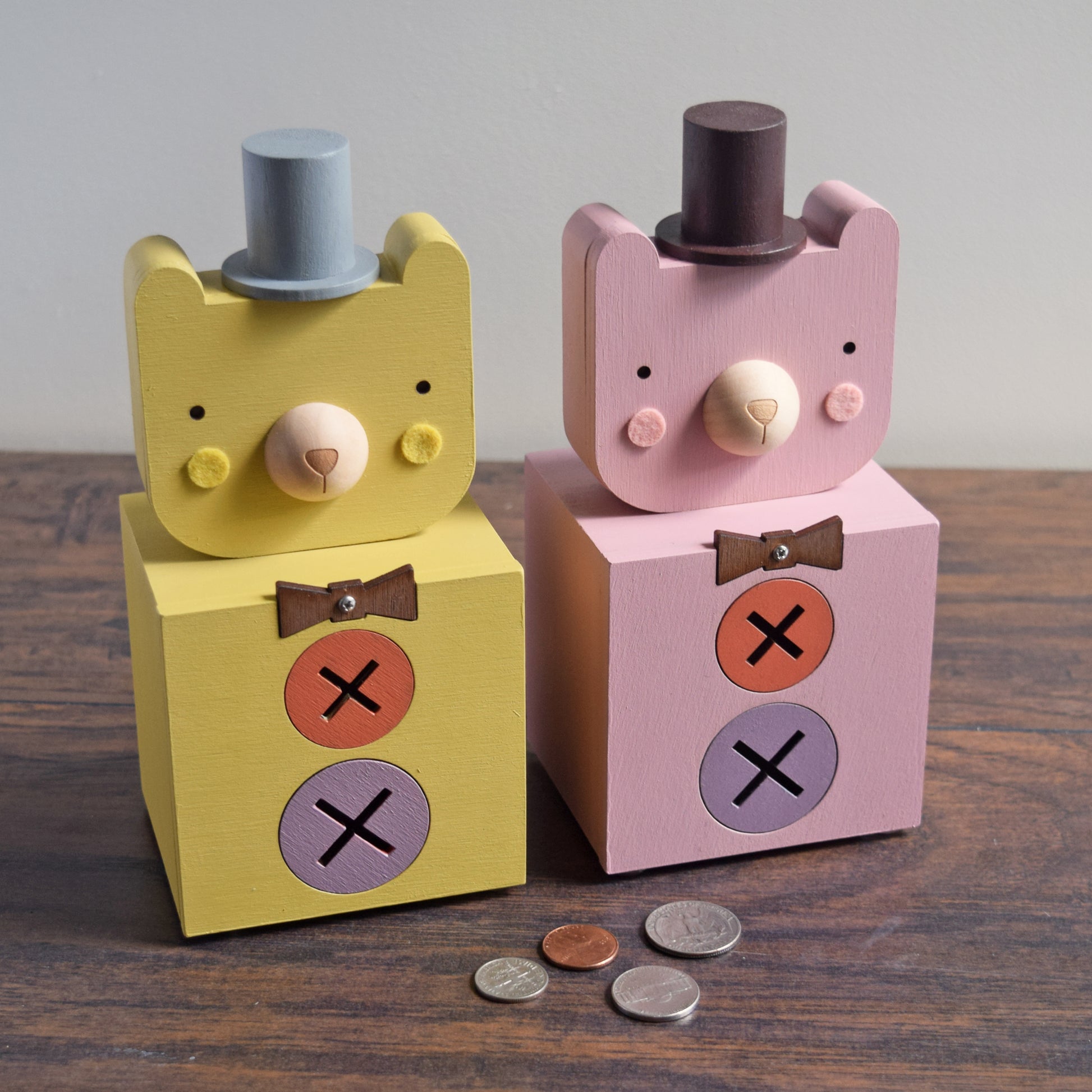Dapper Bear Coin Bank - Tree by Kerri Lee