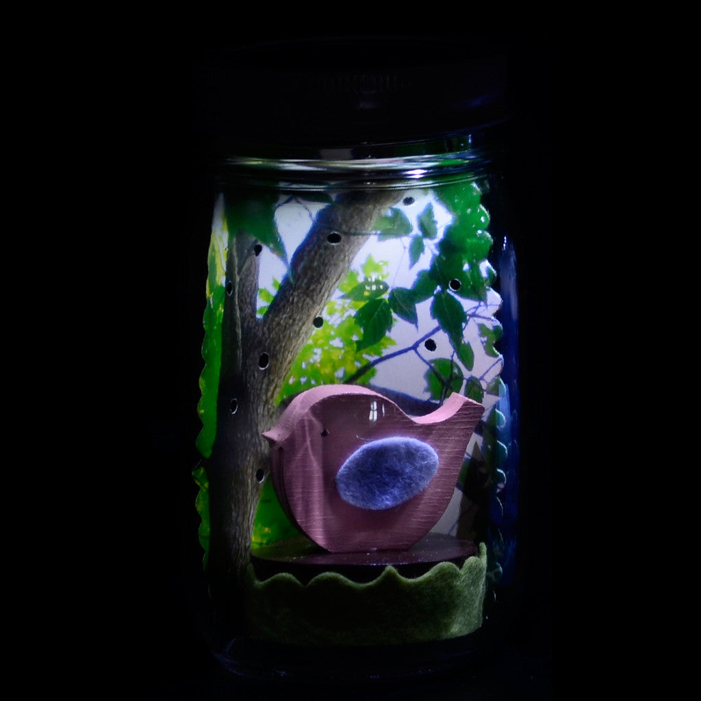 bird mason jar solar light - Tree by Kerri Lee