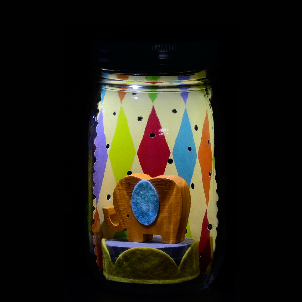 elephant mason jar solar light - Tree by Kerri Lee
