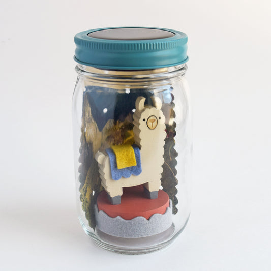 llama mason jar solar light - Tree by Kerri Lee