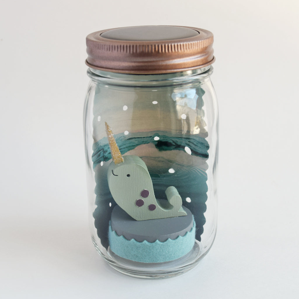 narwhal mason jar solar light - Tree by Kerri Lee