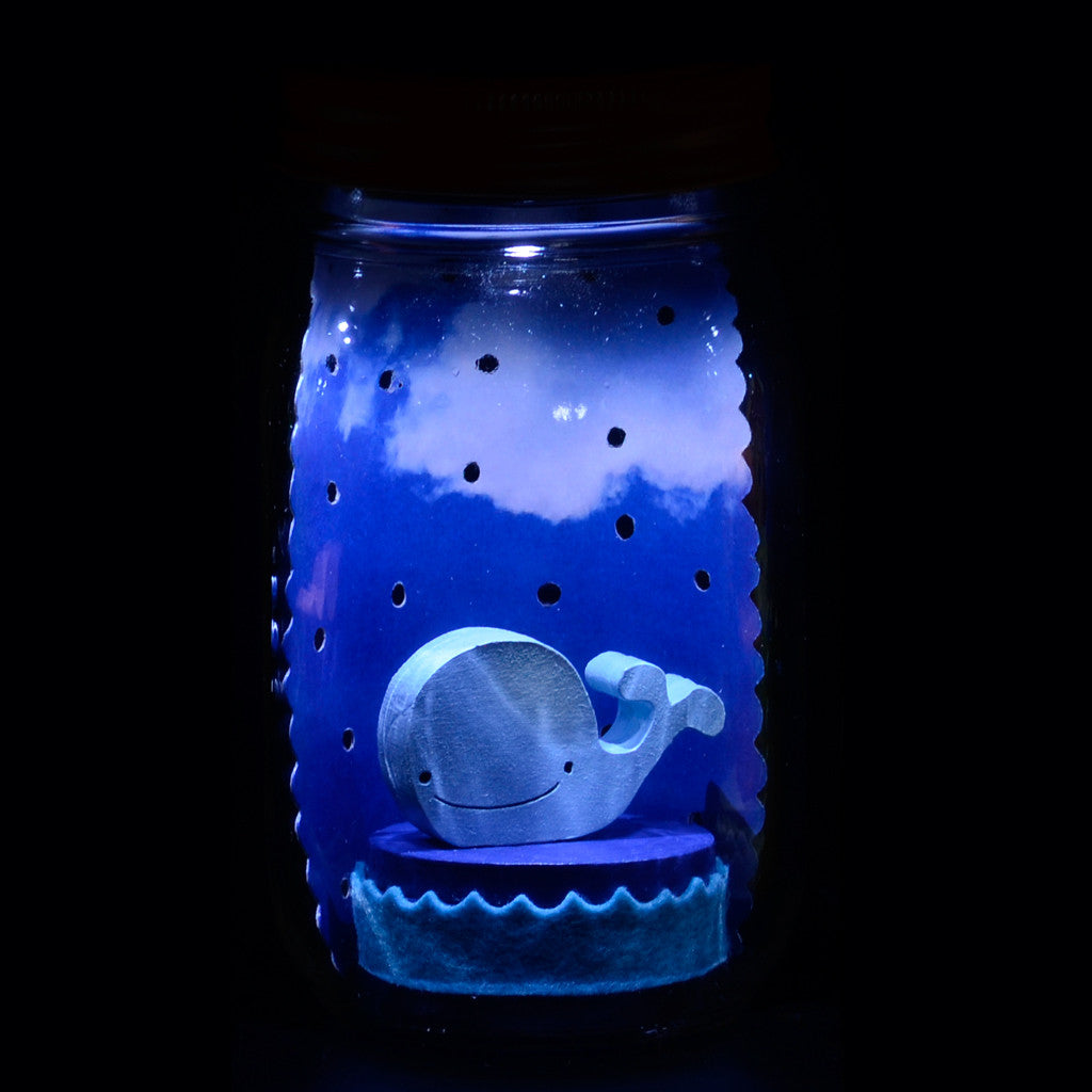 whale mason jar solar light - Tree by Kerri Lee