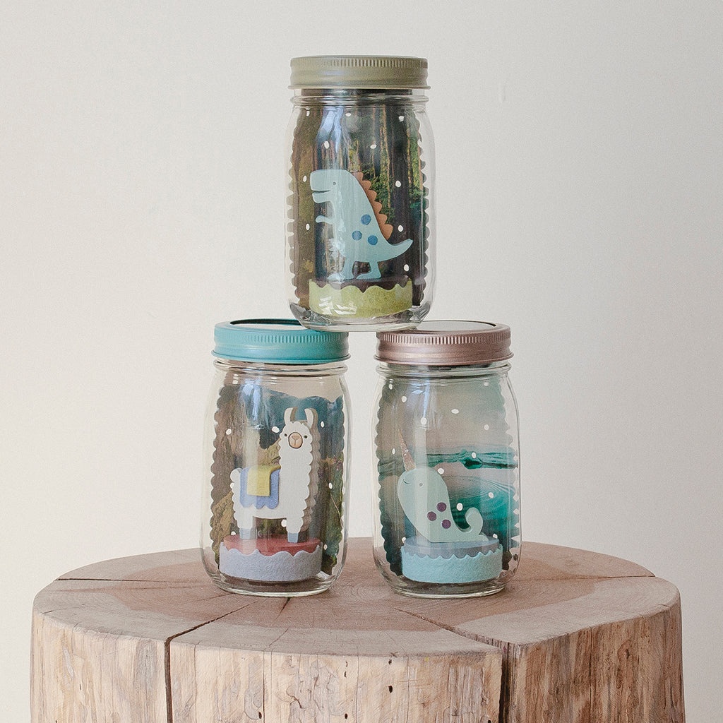 llama mason jar solar light - Tree by Kerri Lee