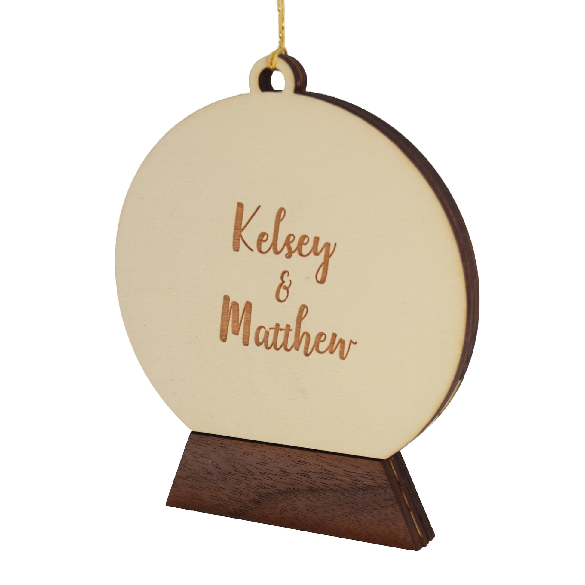 Couple's First Christmas Snow Globe Ornament - Tree by Kerri Lee