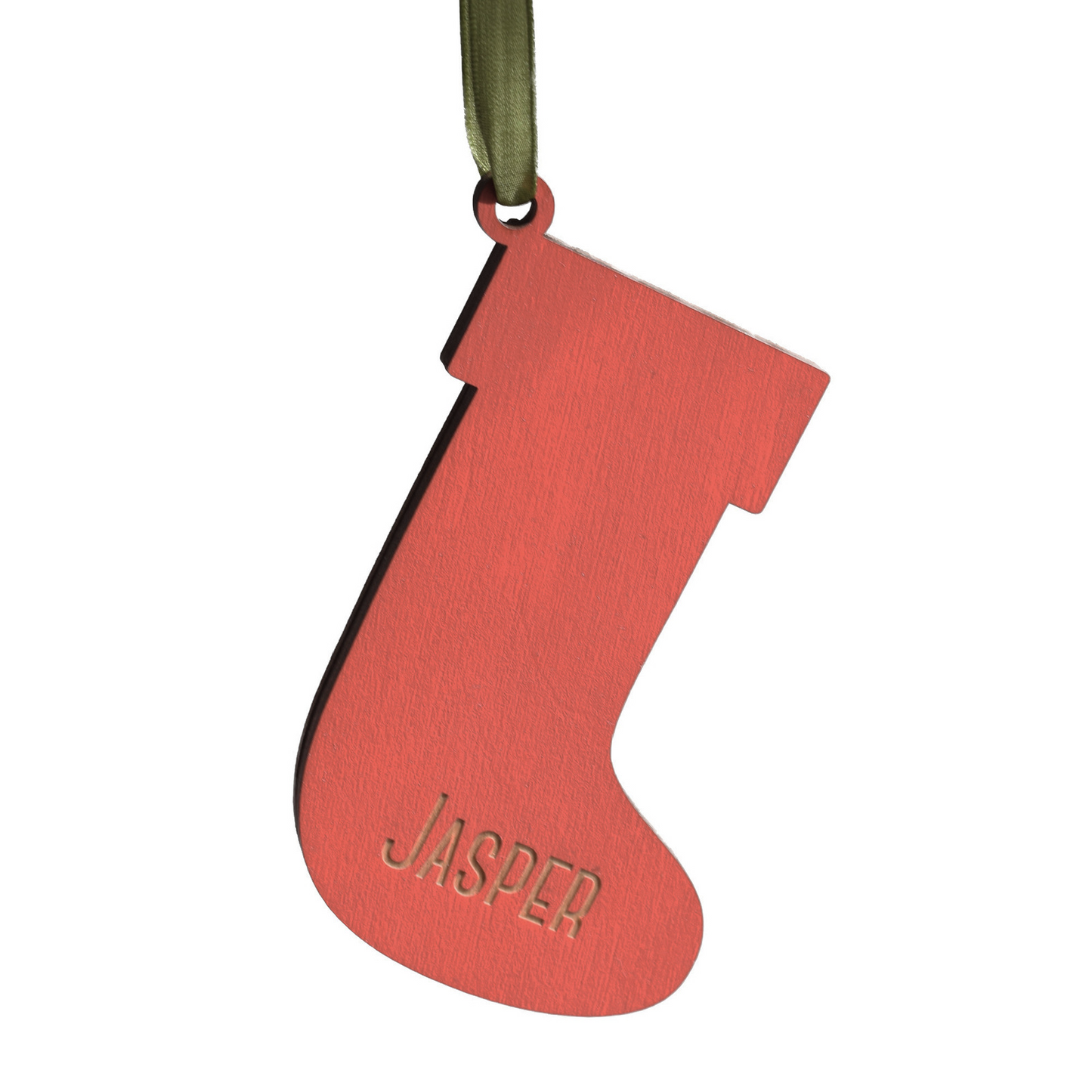 Baby's First Christmas Stocking Ornament - Tree by Kerri Lee